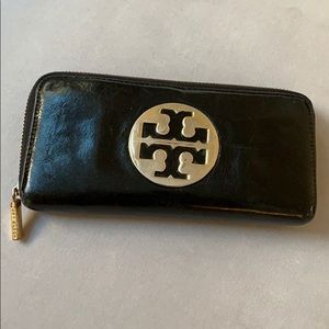 Tori Burch Black and Gold Wallet